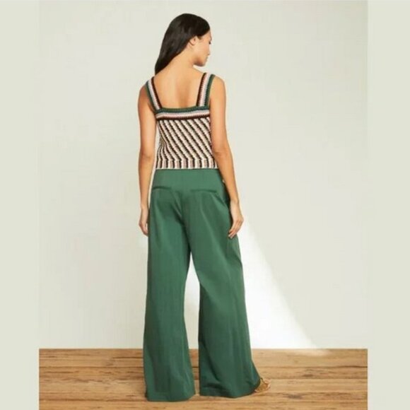Veronica Beard High Rise Maliyah Pants in Green Size 4 - Picture 2 of 16